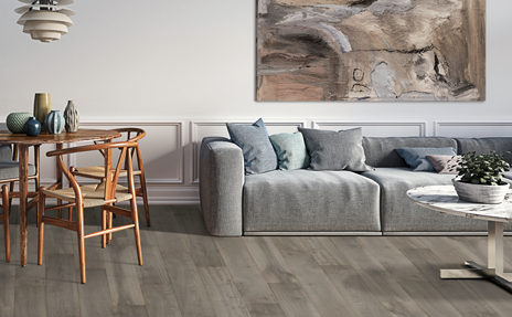wood look laminate flooring in living room
